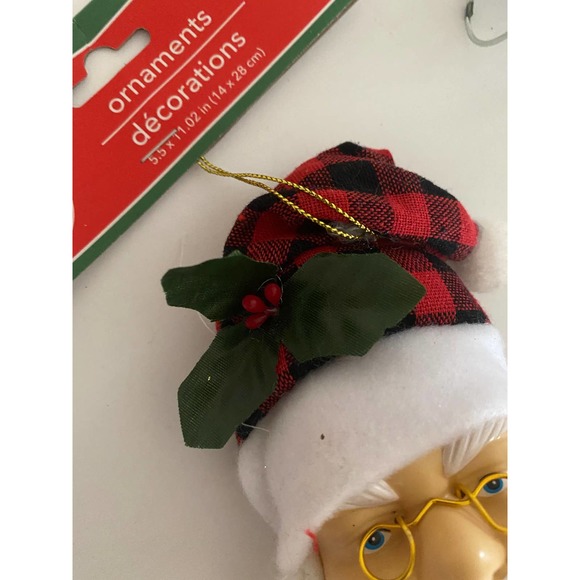 Buffalo Check plaid Santa Sleigh Christmas ornaments collection set bundle lot - Picture 8 of 11